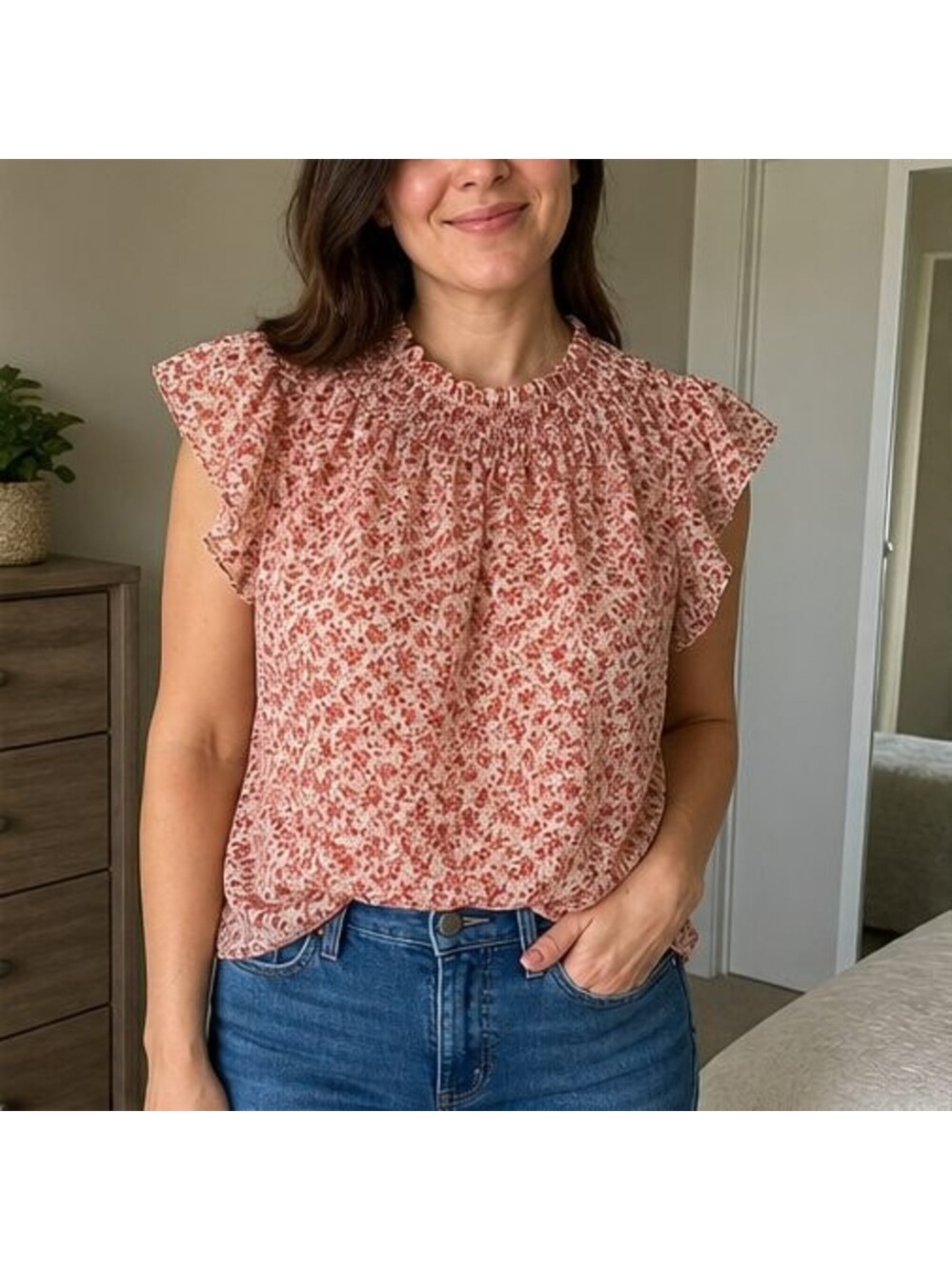 Lilac Ruffle Blouse - Picture 2 of 6
